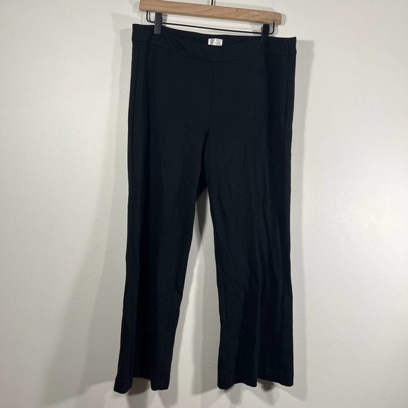 Ecru Black Flared Crop Dress Pants - Large - Picture 4 of 5